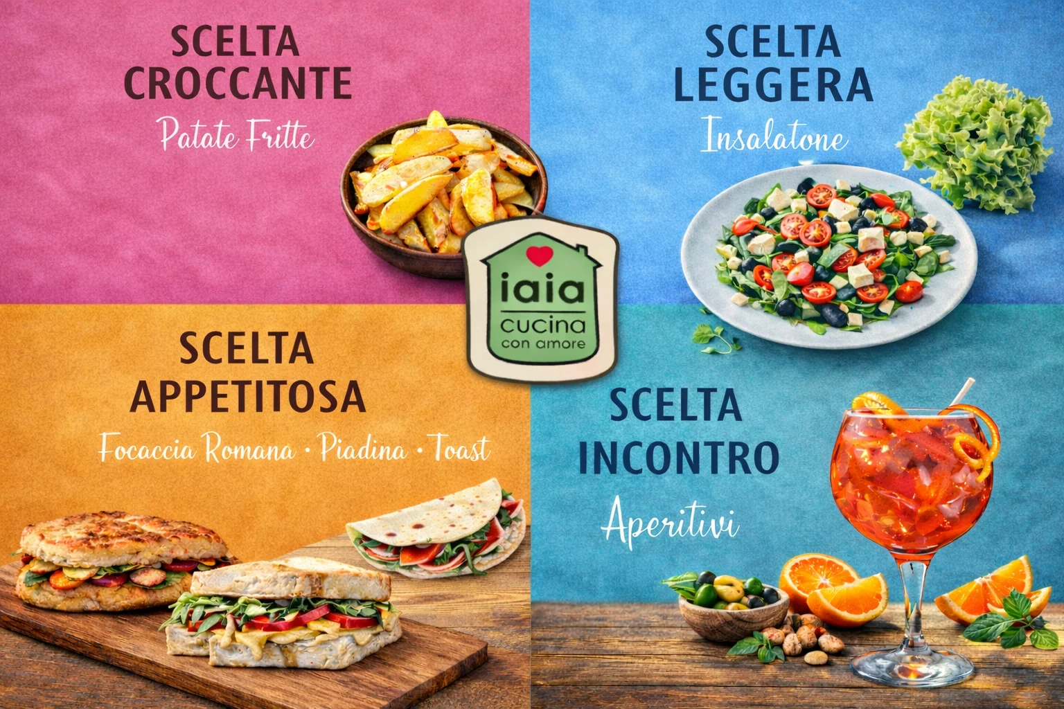Menu del locale con proposte di patatine fritte