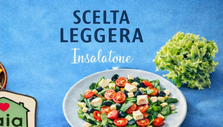 Restaurant menu with salad options