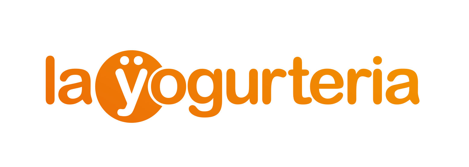 Logo de la Yogurteria di colore arancione 